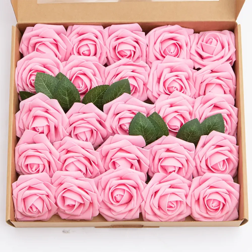 3 Inch Artificial Pe Foam Roses Flower Gift Box For Wedding and Party Decoration Flowers For Decoration Wedding Artificial