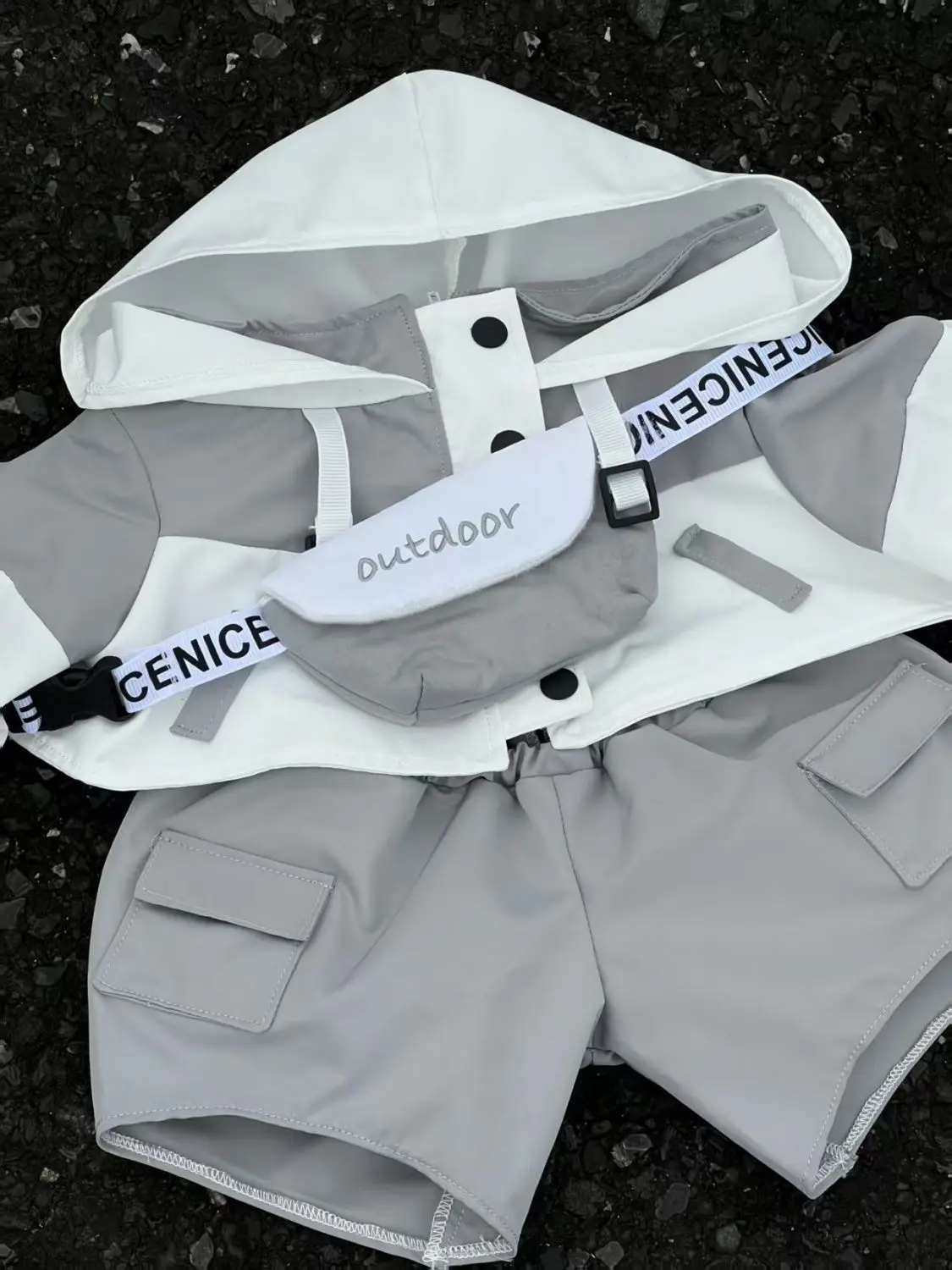 40cm 4色展開 ジャケットシリーズ コットン製 ぬいぐるみ 可愛い人形服 座り人形 ベビー服セット ギフト おもちゃ 子供向け 友達へのプレゼント クールなセット