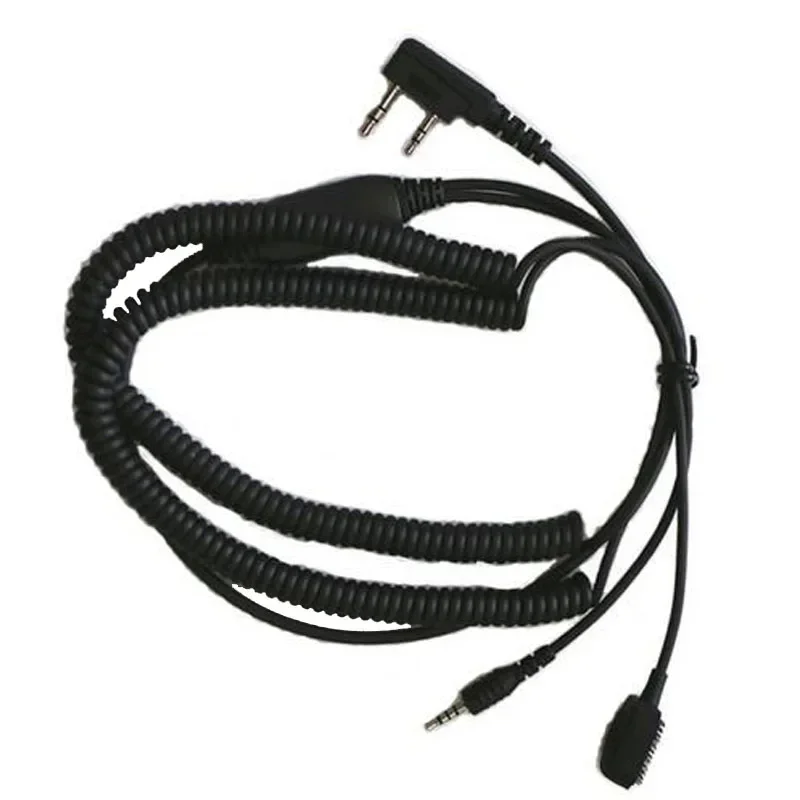 

2-pin V3 V6 V8 Bluetooth Helmet Finger PTT Mic Headset Connenting Separation Cable for Kenwood Baofeng UV-5R UV-82 GT-3 CB Radio