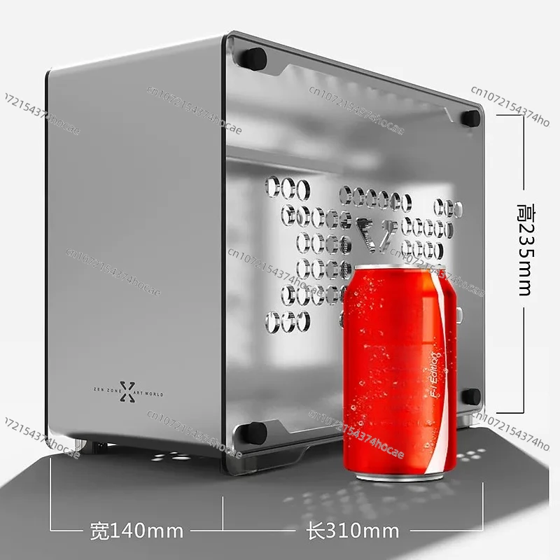B1 All Aluminum ITX Small Chassis SFX Desktop A4 Mini Computer Backpack Portable All Aluminum Alloy Host