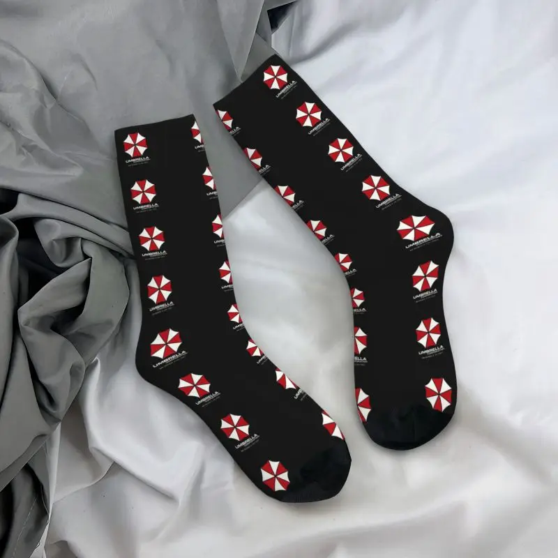 Custom Video Game Logo Dress Socks Mens Womens Warm Funny Novelty Our Business Is Life Itself Video Game Lovers Crew Socks