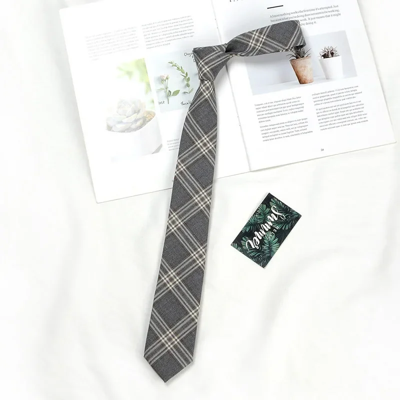 Gravata marrom masculina, presente, estilo universitário, listra de café, retrô, decoração jk, feminino, acessórios kawaii