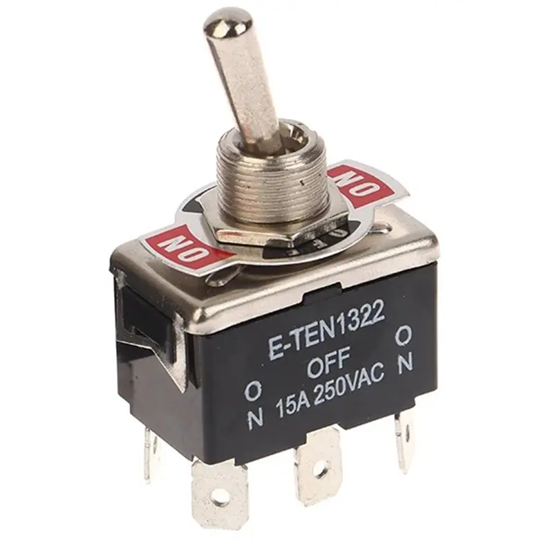 【CYBER MONDAY】10Pcs Heavy Duty Car Boat Rocker Toggle Switch 15A 250V 6 Pin 3 Position SPST On/OFF Rocker Switches Spst Rocker S