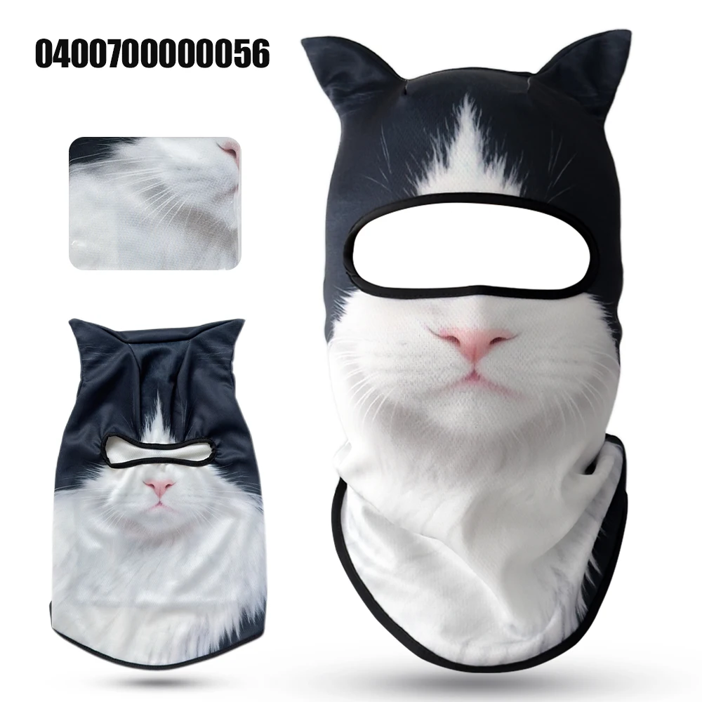

3D Cat Balaclava Motorcycle Cute Full Face Hood Mask Helmet Liner Biker Face Gorras Cycling Headgear Cartoon funny sunscreen