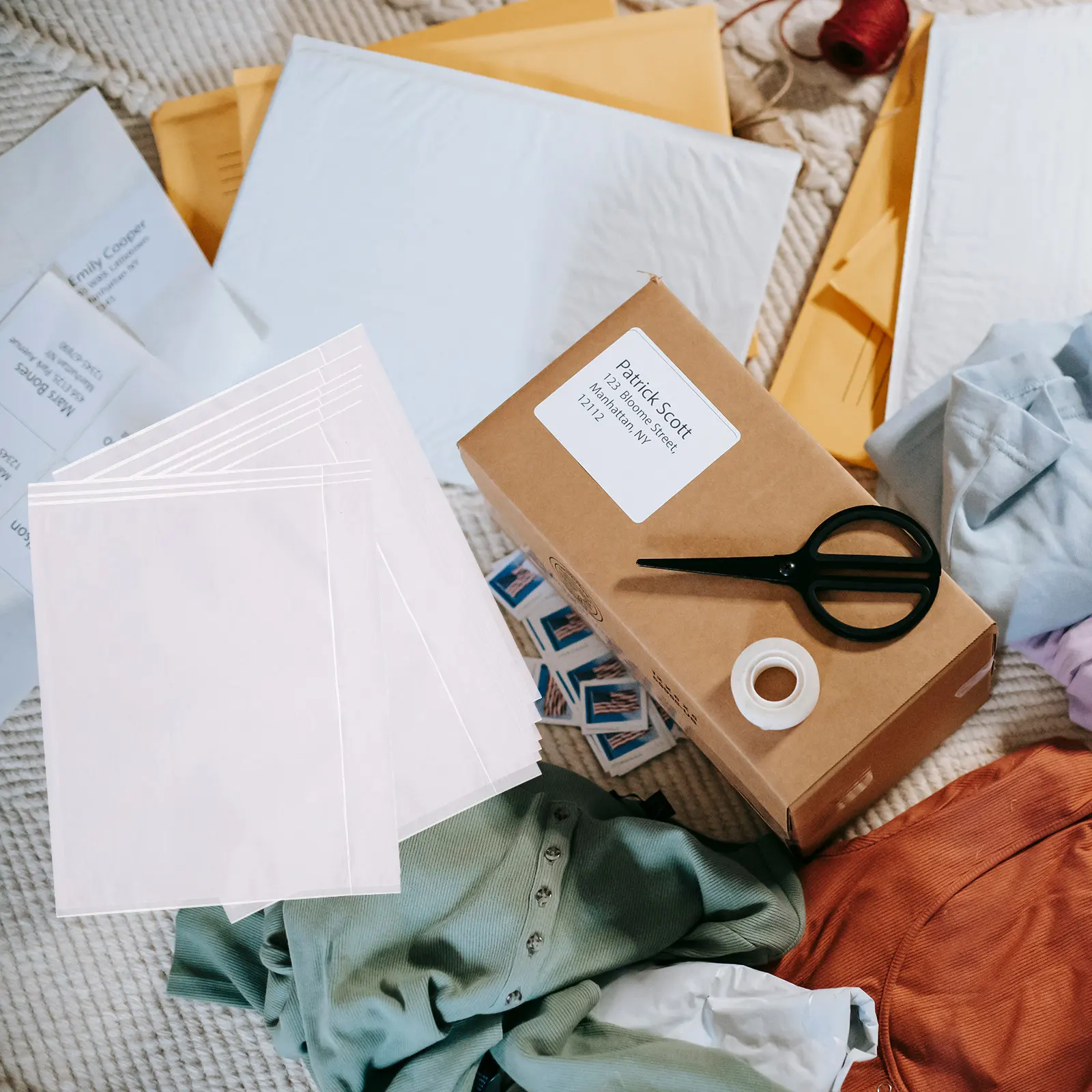 100 Bolsas Transparentes Autoadhesivas para Documentos, para Empacar Listas de Empaque, Facturas, Facturas de Pago, Papel A4 A5, Etiquetas de Logística y Envío