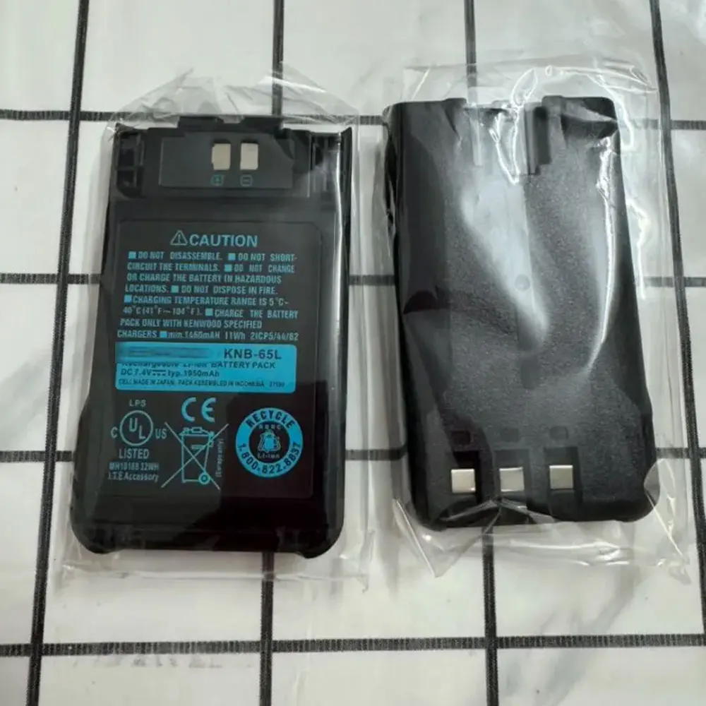 

2 литий-ионных аккумулятора KNB-65L для раций Kenwood TK-U10, TK-3000, TH-K20A, THK40A, тонкий аккумулятор