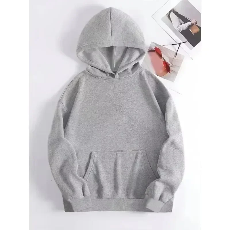 American Y2K Retro Silhouette Portrait Pattern Printed Women's Hooded Sweatshirt Fashionable and Versatile Unisex Sweatshirt