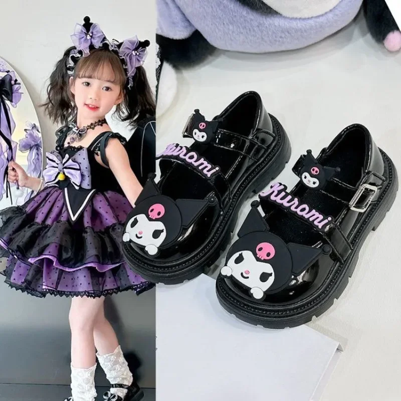 Spring Autumn Anime Kawaii Board Shoes Cute Cartoon Sanrio Ins Fashion Princess Leather Y2k Sneakers Sweet Toys for Kids