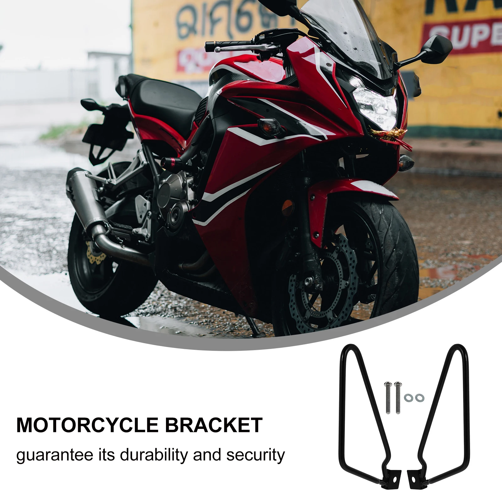 

Motorcycle Side Bag Rack Durable Metal Saddlebags Mounting Luggage Support Extended Brackets Stable Practical Adjuster Safe