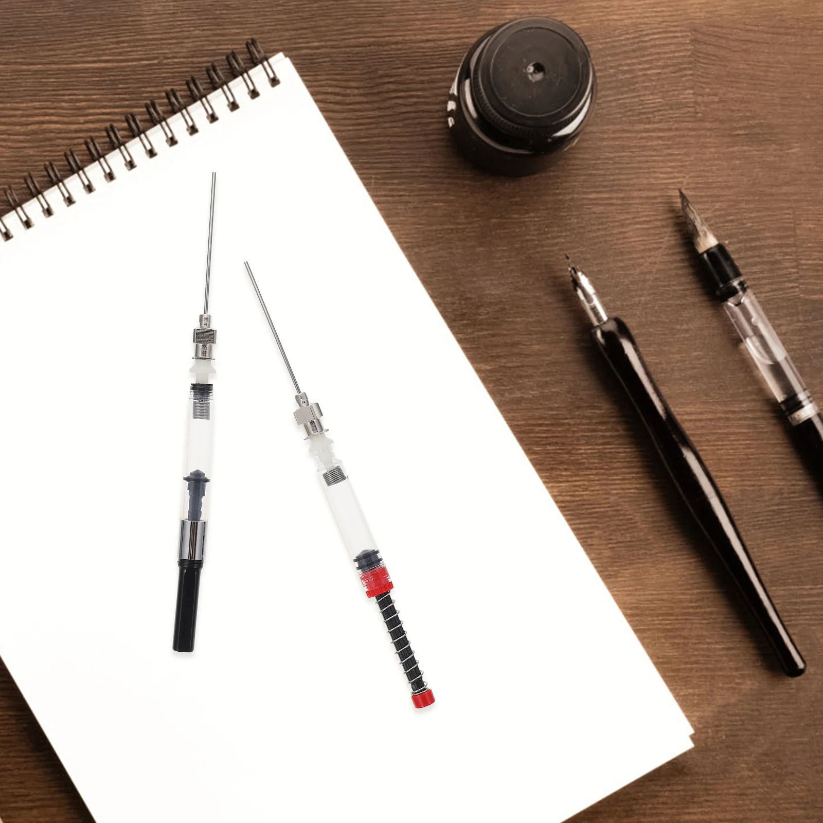 6pcs Fountain Pen Ink Converter Steel Nib Absorber Refill Tube Ergonomic Design For School Office Japanese Stationery