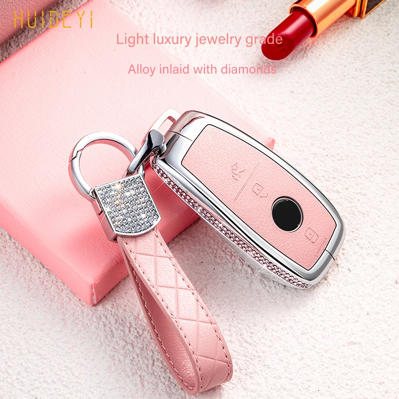 

Keyring Car Key Case Cover for Mercedes Benz Maybach A B C E S Class W204 W205 W212 W213 W176 GLC CLA AMG W177 X167 Women's