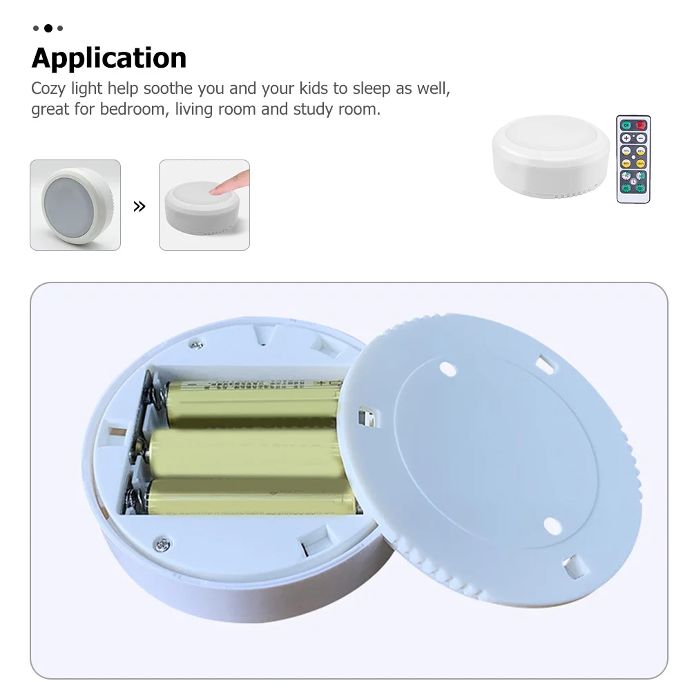 

Wireless Touch Night Lamp LED Puck Lights with Remote Control Portable Small Night Light for Bedroom LED Puck Light
