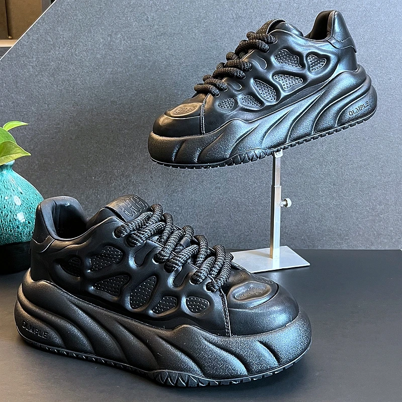 New Arrival Men Fashion Casual Dad Shoes Spring Autumn Korea Style Luxury Designer Youth Trending Popular Mesh Chunky Sneakers