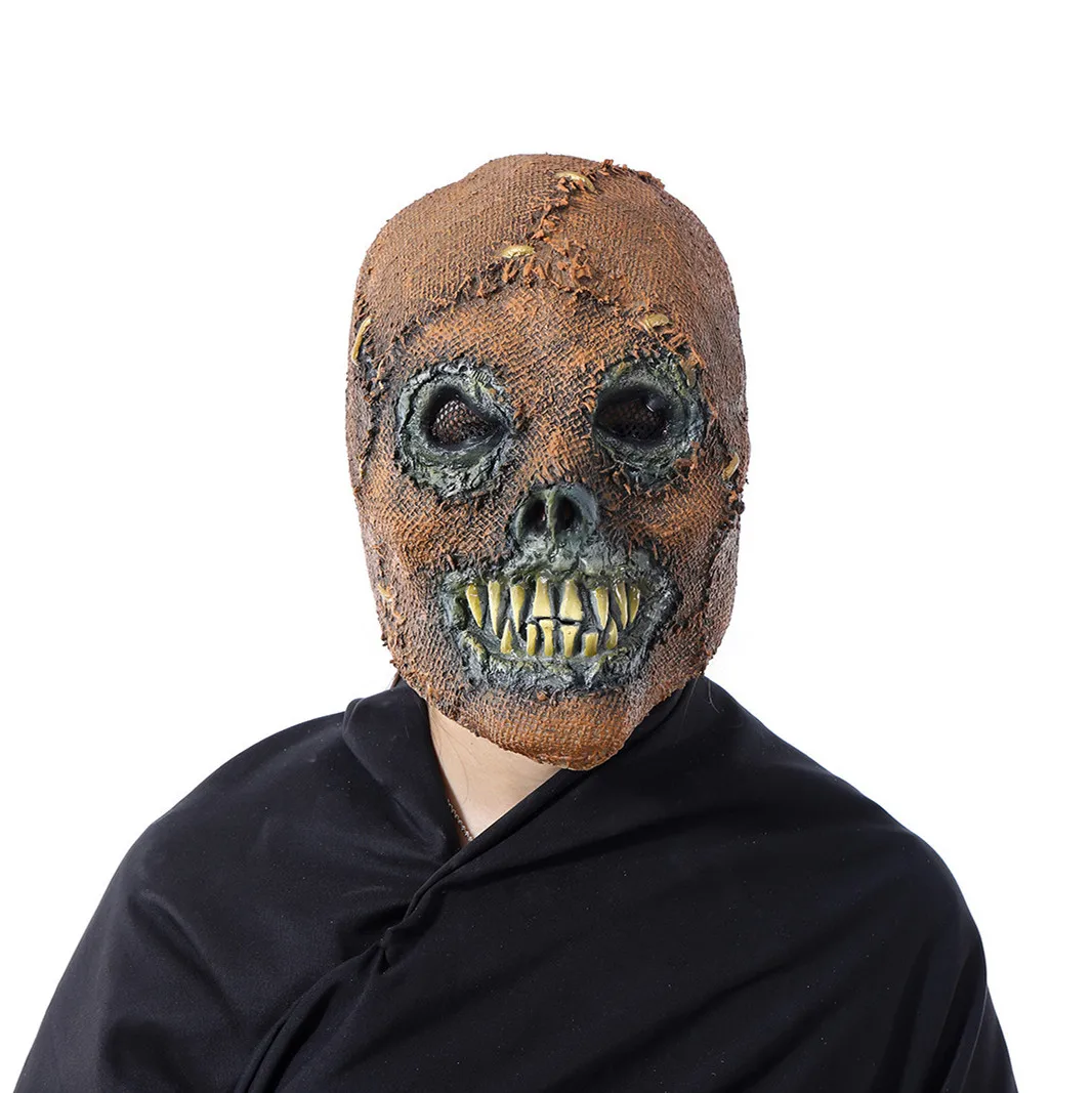 Zombie Terror Latex Soft Mask, Artificial Face Headcover, Ghost Day, Halloween Decoration