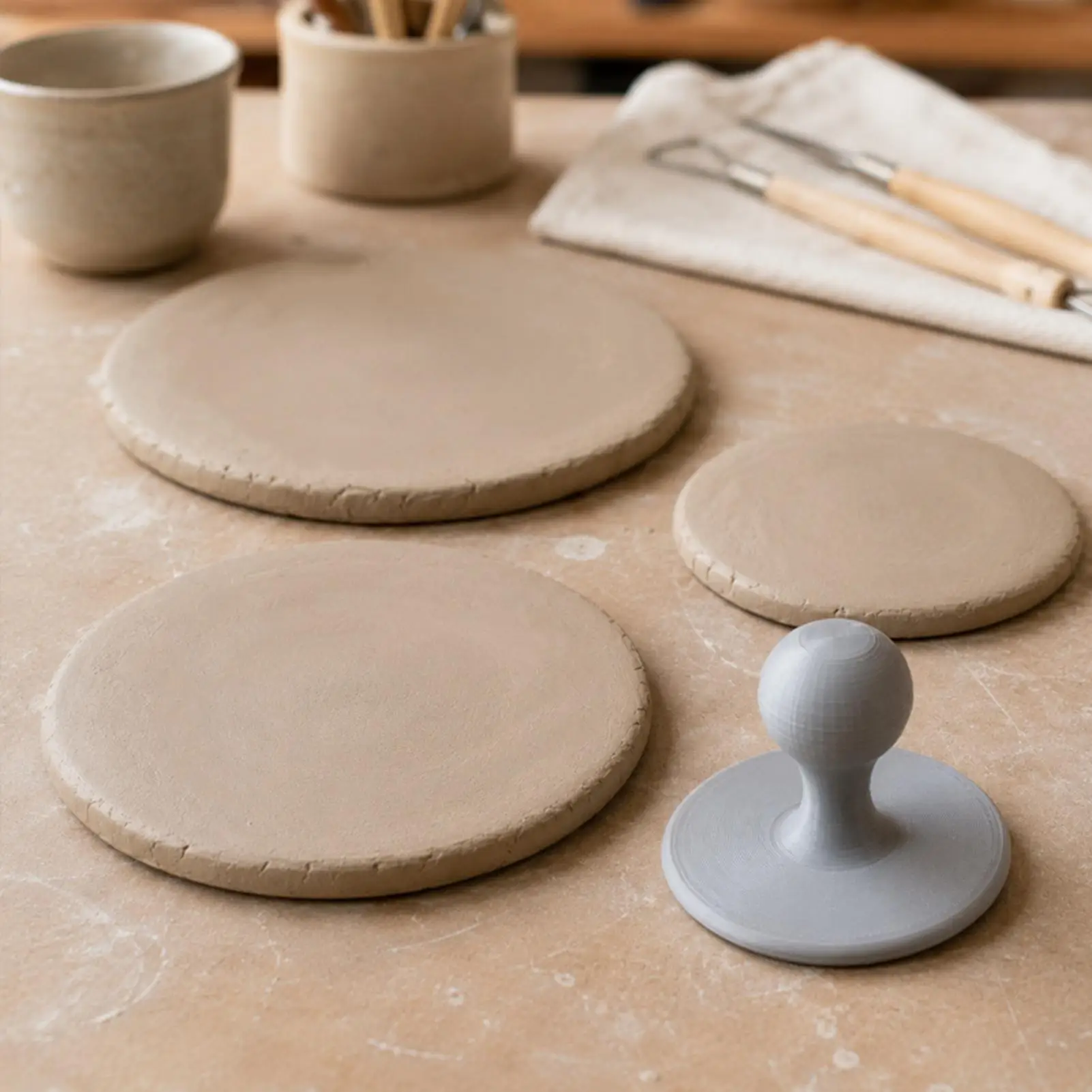 Pottery Clay Smoothing Tool Precise Flattening Fingerprint Remover Beginners Clay Craft Tool for Artists Hobbyists Art Projects
