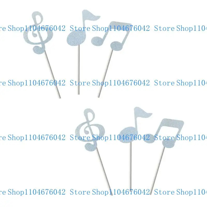 5ASD Paper 8th Note Cake Decoration Music Party Supplies Musical Cupcake Decorations