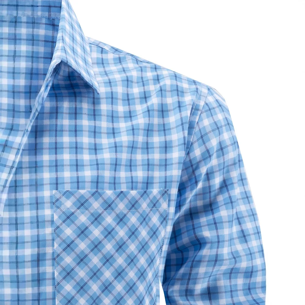 Camicia scozzese con risvolto multicolore casual da uomo nuova