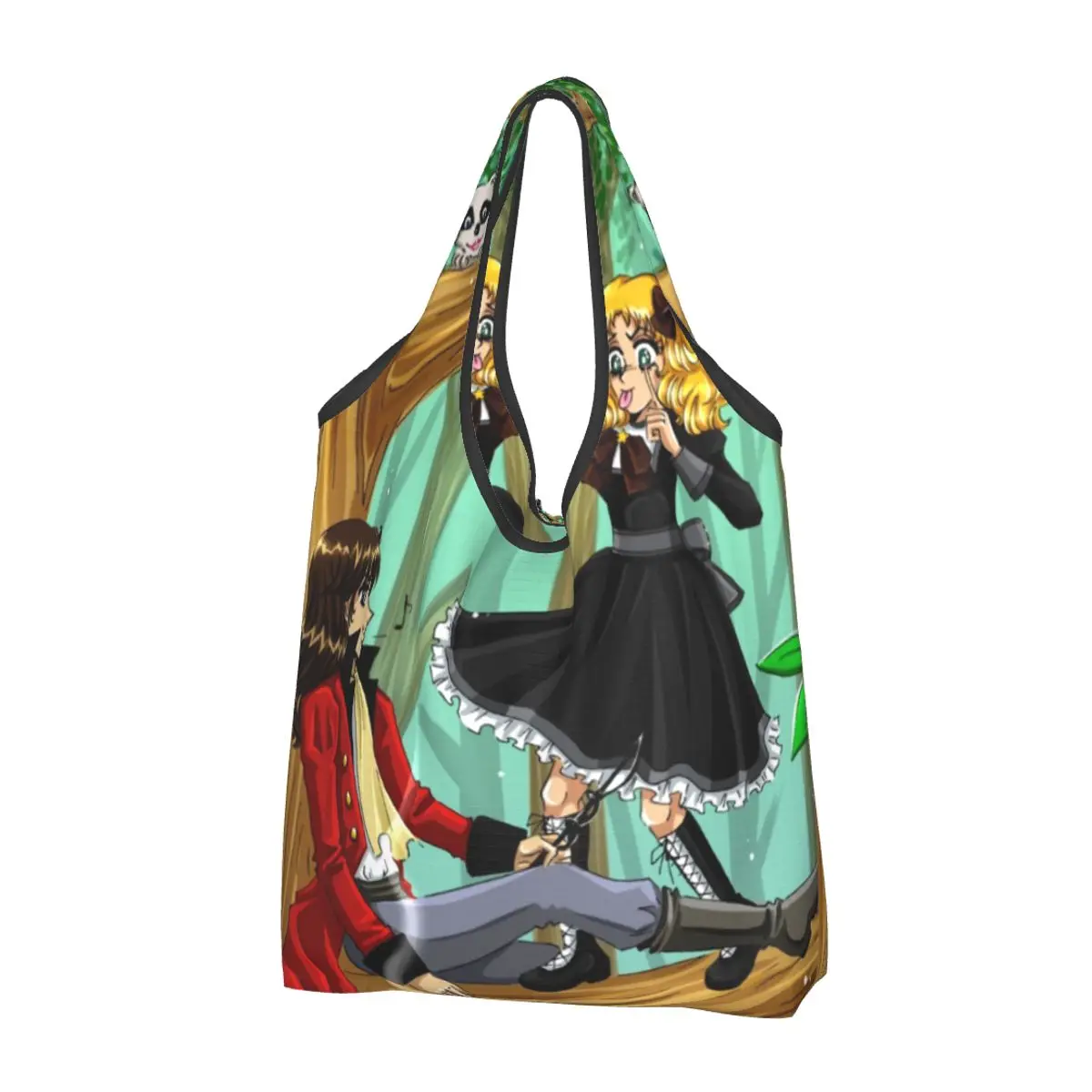 Recycling Candice And Terry Grandchaster In The Forest Shopping Bag Women Tote Bag Portable Candy Candy Grocery Shopper Bags