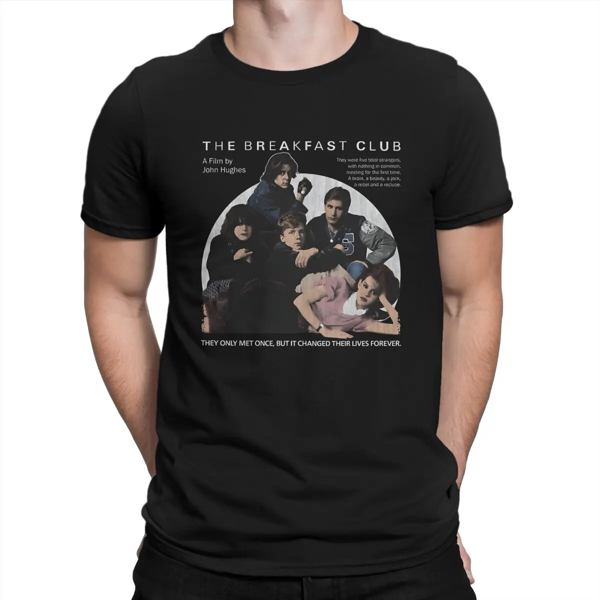 Music Poster T-Shirt for Men The Breakfast Club Casual Cotton Tees Crew Neck Short Sleeve T Shirts Gift Idea Clothing