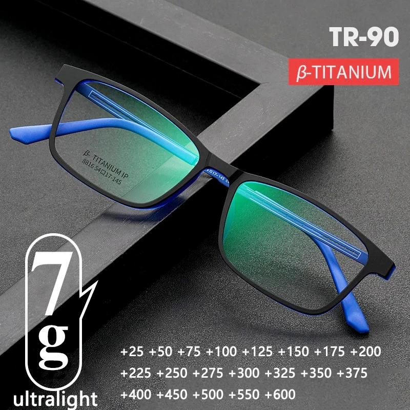 

Pure Titanium Anti Blue Light Reading Glasses Men Block Harmful Computer Ray Reader Glasses Women Ultralight Portable Magnifying