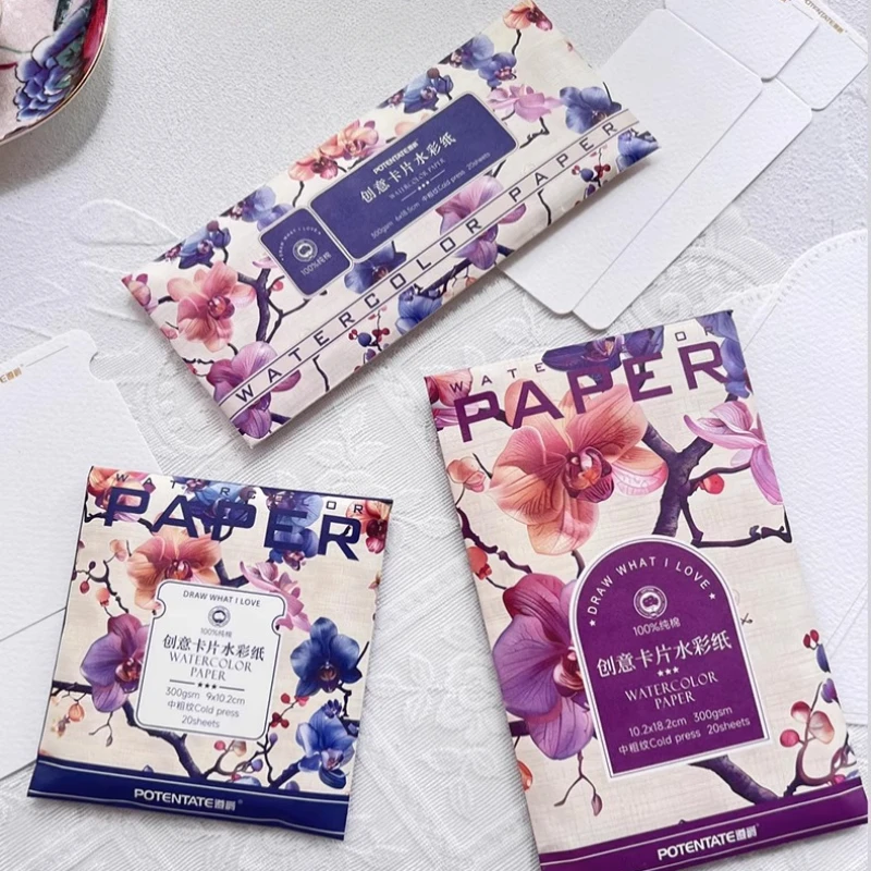POTENTATE 100% لب القطن المائية ورقة 300 جرام متوسطة الخشنة الملمس تذكرة ورقة بطاقة الإبداعية لتقوم بها بنفسك لوازم اللوحة المحمولة #6
