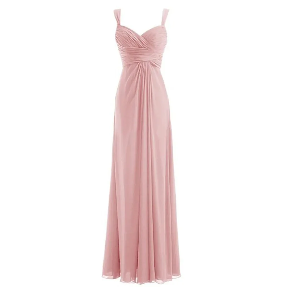 

Elegant Off The Shoulder Bridesmaid Dresses A Line Pleated Chiffon Sweetheart Wedding Evening Party Formal Prom Lace Up Back