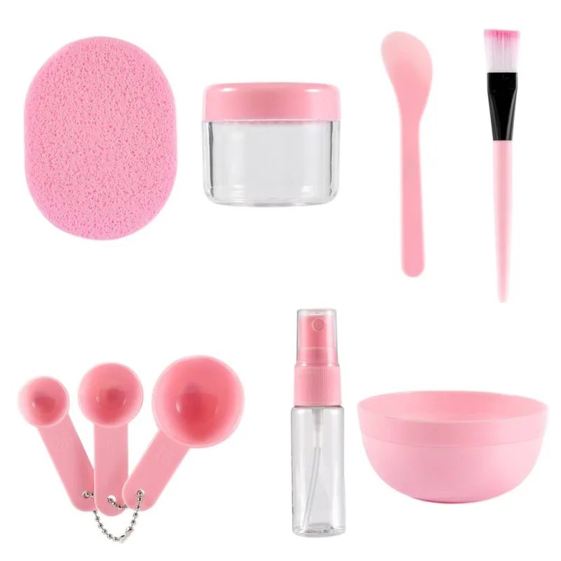 9Pcs Face Mask Silicone Bowl Set DIY Mask Stir Spatula Mixing Stick Spoon Skin Care Makeup Tools