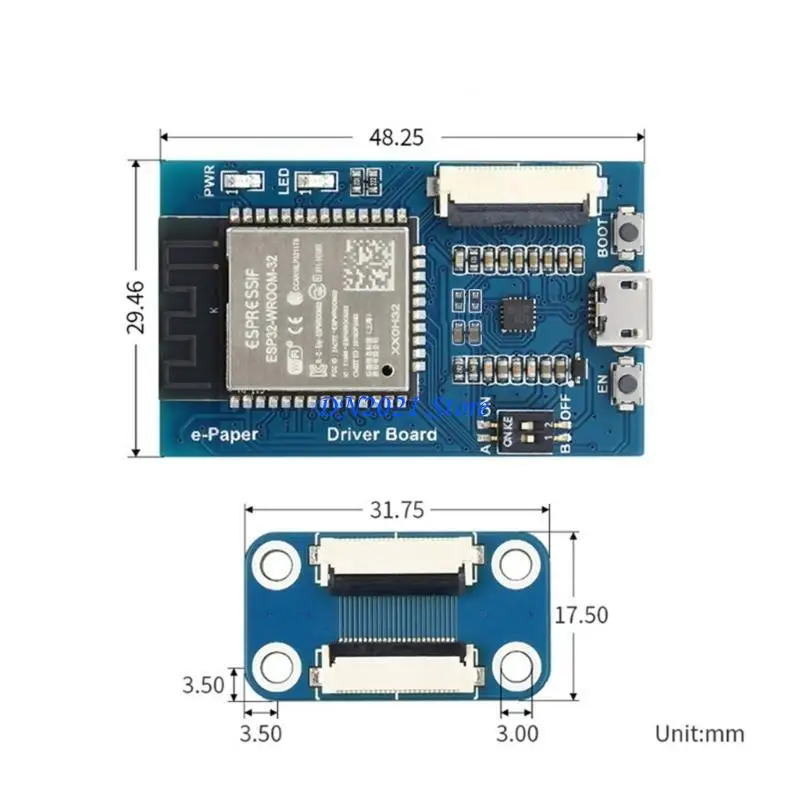 

F3KE Universal E-Ink Raws Panel Driver Board Display Onboards ESP32 Wireless BT4.2 Wireless Designed for E-Paper Raws Panel