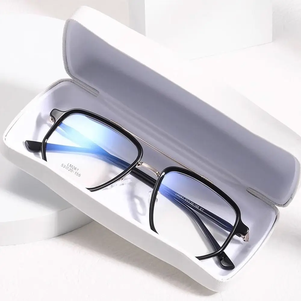 بو الجلود نظارات مربع المحمولة ضغط المقاومة نظارات القراءة حالة مكافحة فقدان نظارات حامل الرجال النساء