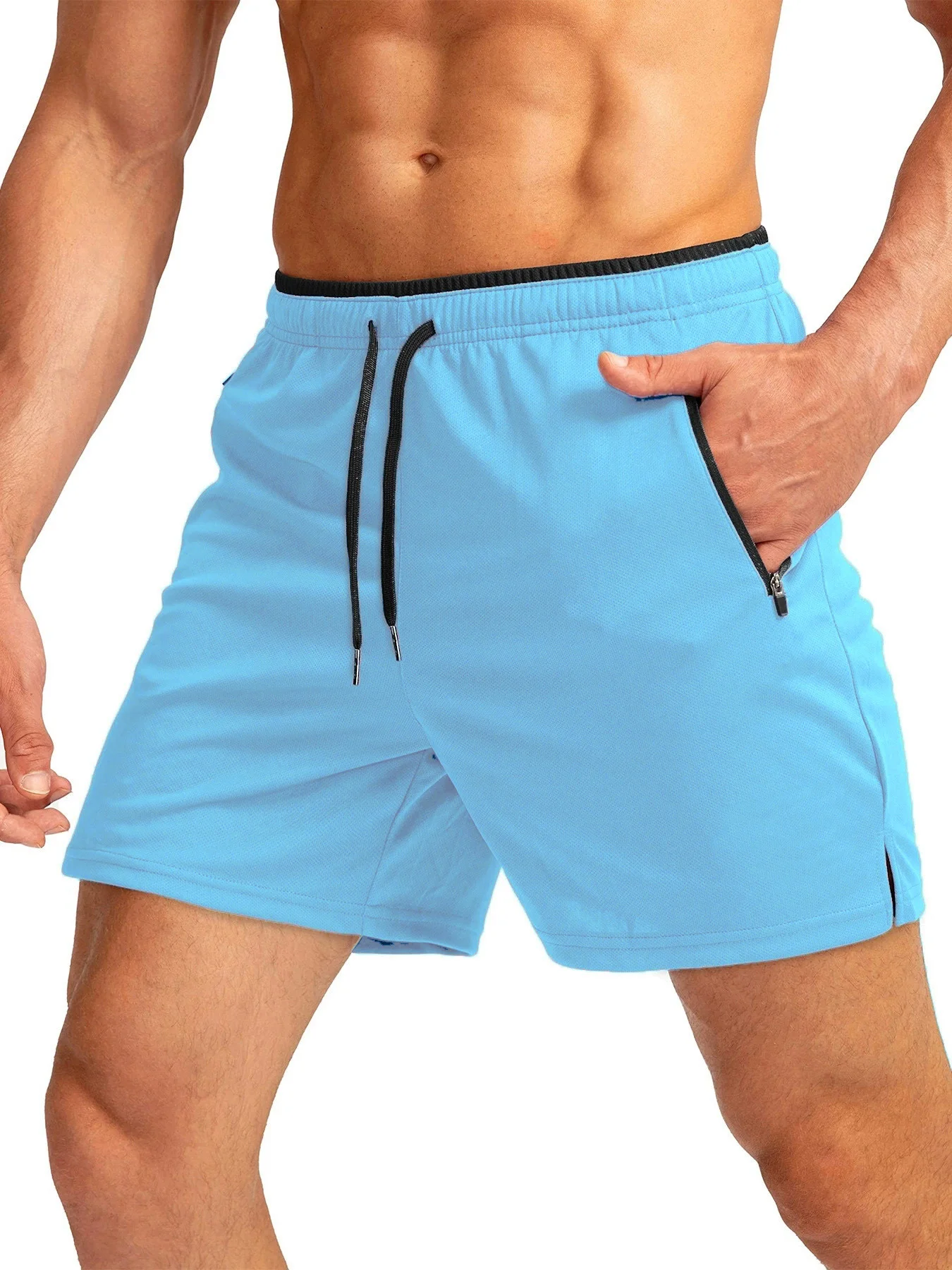 

Popular men's casual breathable shorts, soft and sweat-absorbent, suitable for summer running and fitness