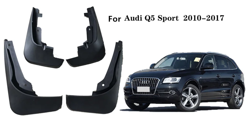 

4PCS Mud Flaps Mudguards For Audi Q5 Plus Sport Model 2010-2018 Exterior Mudflap Splash Guards Mud Guard Mudguards Accessories