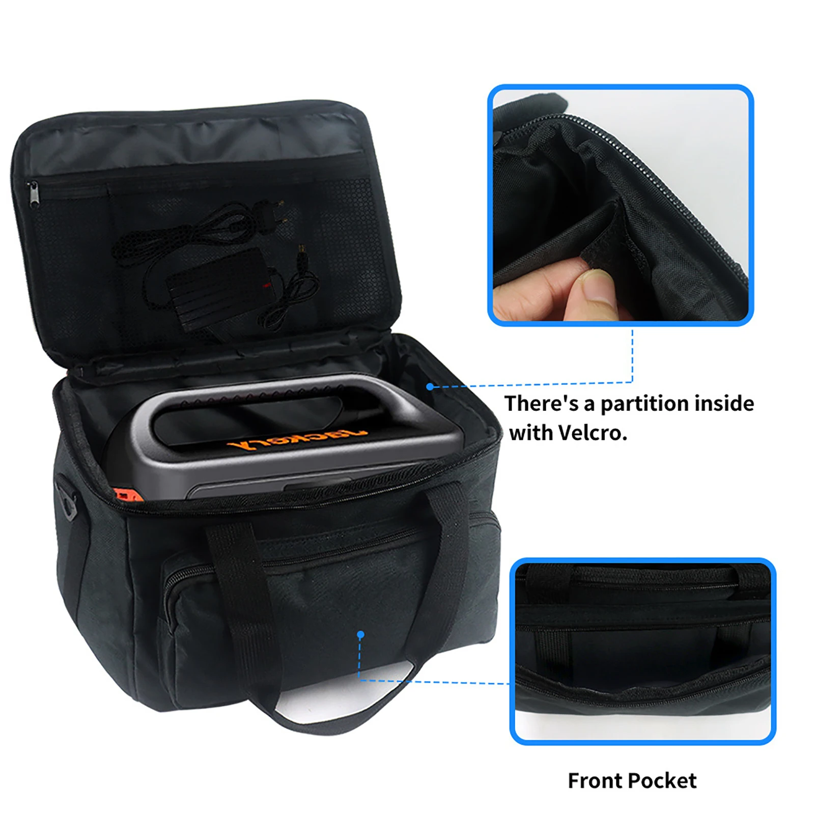 حقيبة حمل محطة الطاقة متوافقة مع سترة مناسبة لمحطة الطاقة المحمولة 160/240/300 مع المقصورة الأمامية