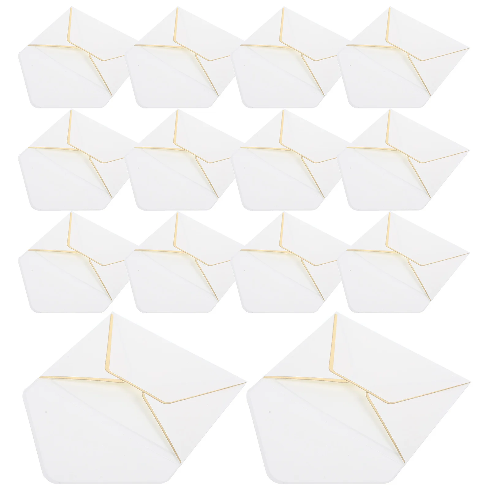 

24Pcs Gold Border Envelopes Elegant Decorative Invitation Wedding Graduation Card Multi-Function Small Portable Delicate