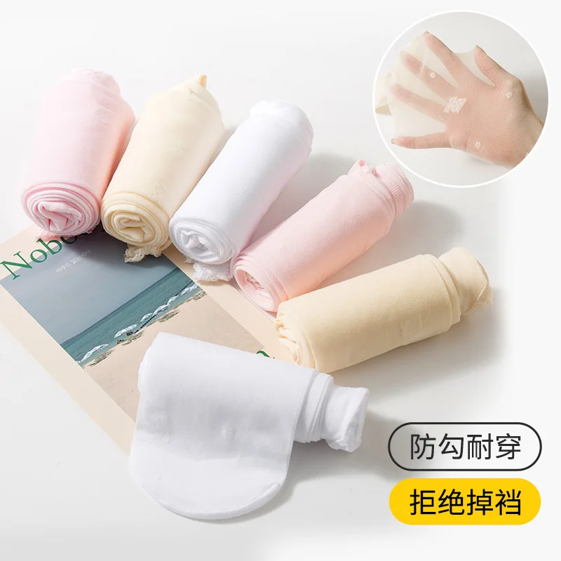 Princess Girls Ultra Thin Transparent Summer Lolita Pantyhose Mesh Breathable Kids Leggings Embroidered Bear Baby Kawaii Tights