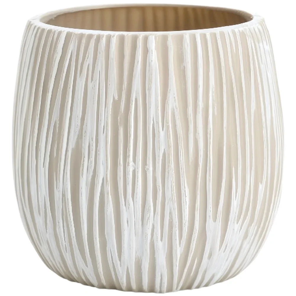 PE Plant Container with Defined Geometric Pattern and Purpose-Built Shape for Indoor Plant Organization and Display