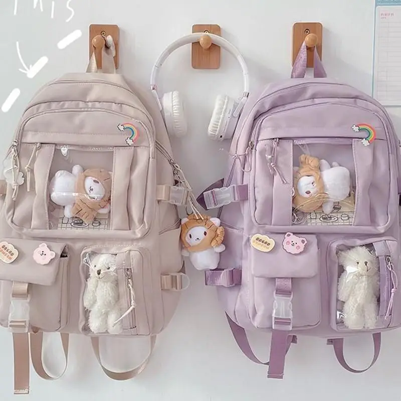 Schul -Rucksack süßer Laptop -Rucksäcke Schüler Bookbag Nylon Casual Reisetasche 547a