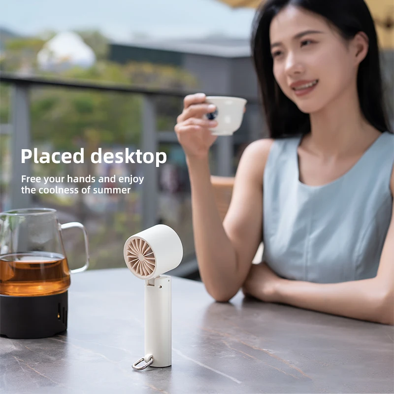 Kipas Pendingin Udara Portabel Baru 2025 3000MAh 100 Kecepatan Angin Kipas Genggam Siswa Lipat Luar Ruangan Dapat Disesuaikan