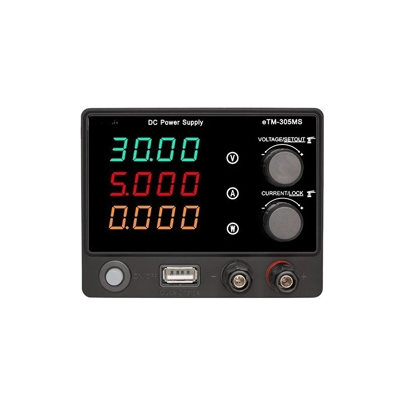 Adjustable DC Power Supply 30V 5A 150W, Lab Bench Variable Stabilized Power Source for Phone Laptop Repair