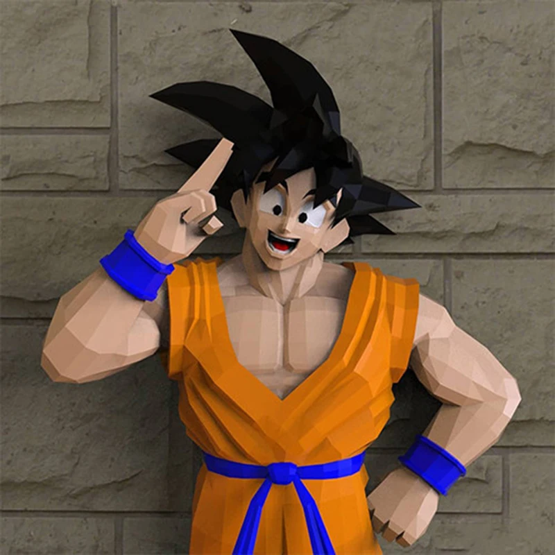 70cm SonGoku Paper Model DragonBallZ GT Anime Figures Papercraft 3D DIY Puzzles Hand Made Toy Gift Home Decor Wall Decoration