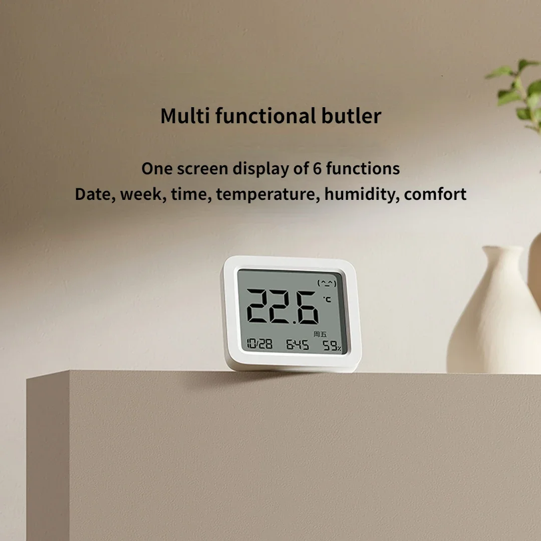 XIAOMI Mijia Smart Bluetooth termometro 3 Big LCD Wireless Electric Digital igrometro temperatura e umidità 3 per Mijia APP