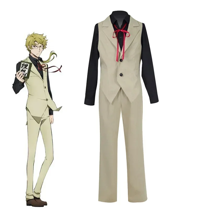 

Bungo Stray Dogs Cosplay Costume Kunikida Doppo Costume Kunikida Doppo Suit Men Suit Kunikida Doppo Uniform Halloween Cosplay