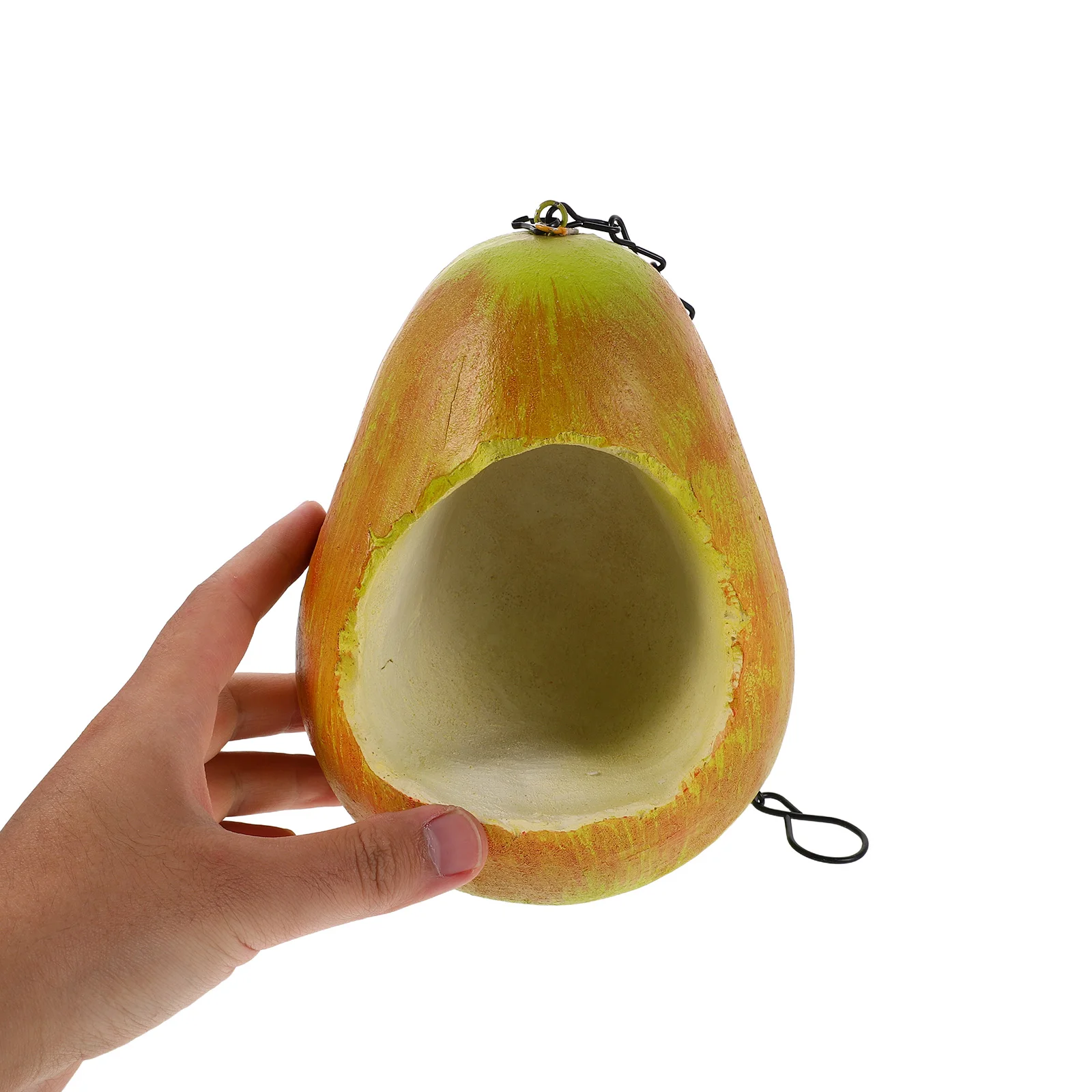 

Pear Shaped Bird For Outdoors Large Capacity Hanging Resin Feeder Garden Decoration Attracts Wild Birds Parrots Balcony Use