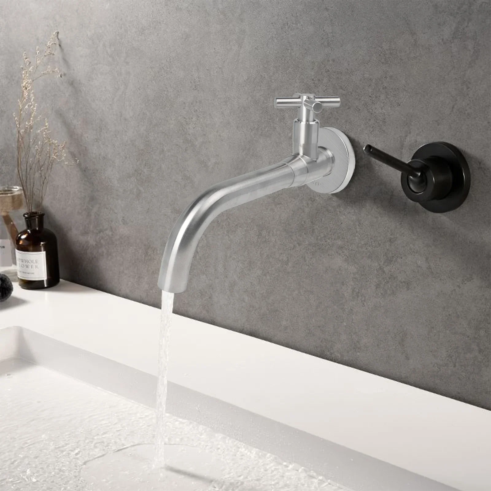 

G1/2 ''Настенный смеситель для кухонной раковины, настенный смеситель для раковины, уличный садовый излив, швабра, кран для бассейна, смеситель с одной ручкой