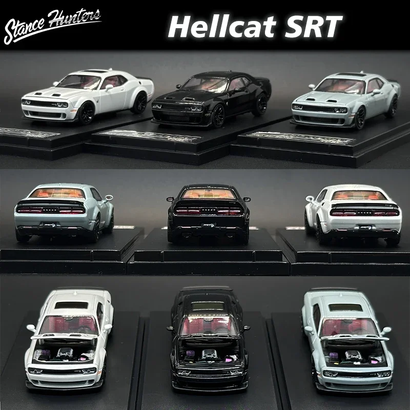 

Stance Hunters 1:64 SRT Hellcat Opened Hood Diecast Diorama Car Model Toys