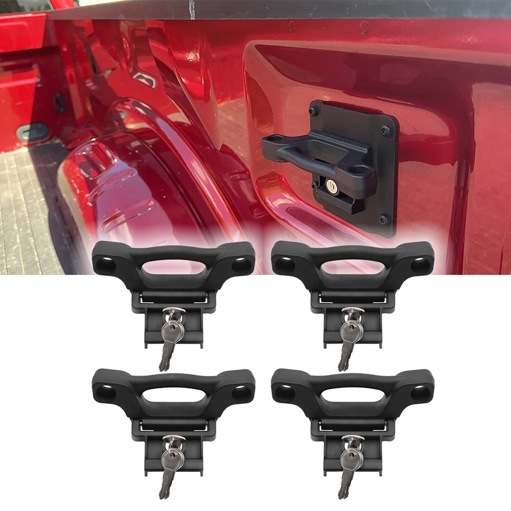 

4 Pack Tie Down Anchors For Ford F150 F250 F350 Raptor 2015-2021 Truck Bed Tie Downs FL3Z-99000A64-B Bed Cleats Box Link Kit