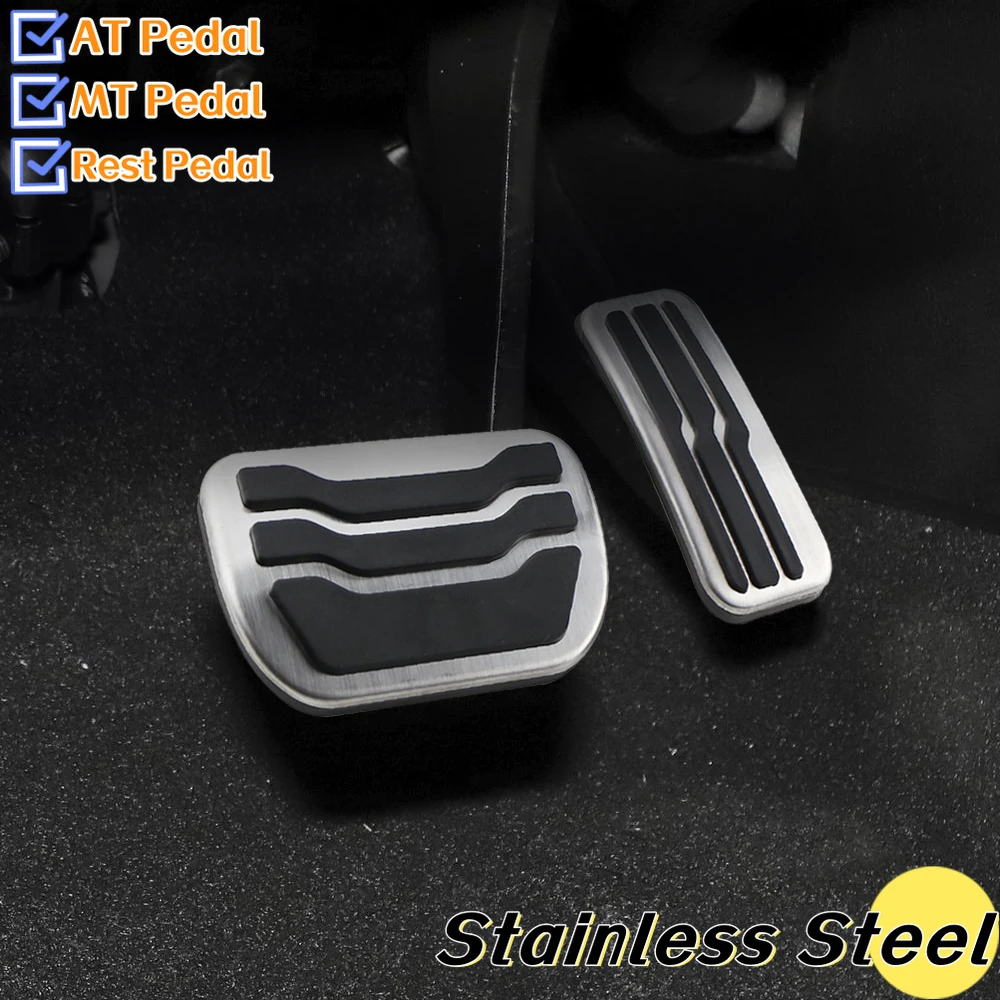 Stainless Steel Car Gas Brake Pedal Pads Cover for Ford New Mondeo Edge Fusion 2015 - 2022 Pedals Parts Accessories