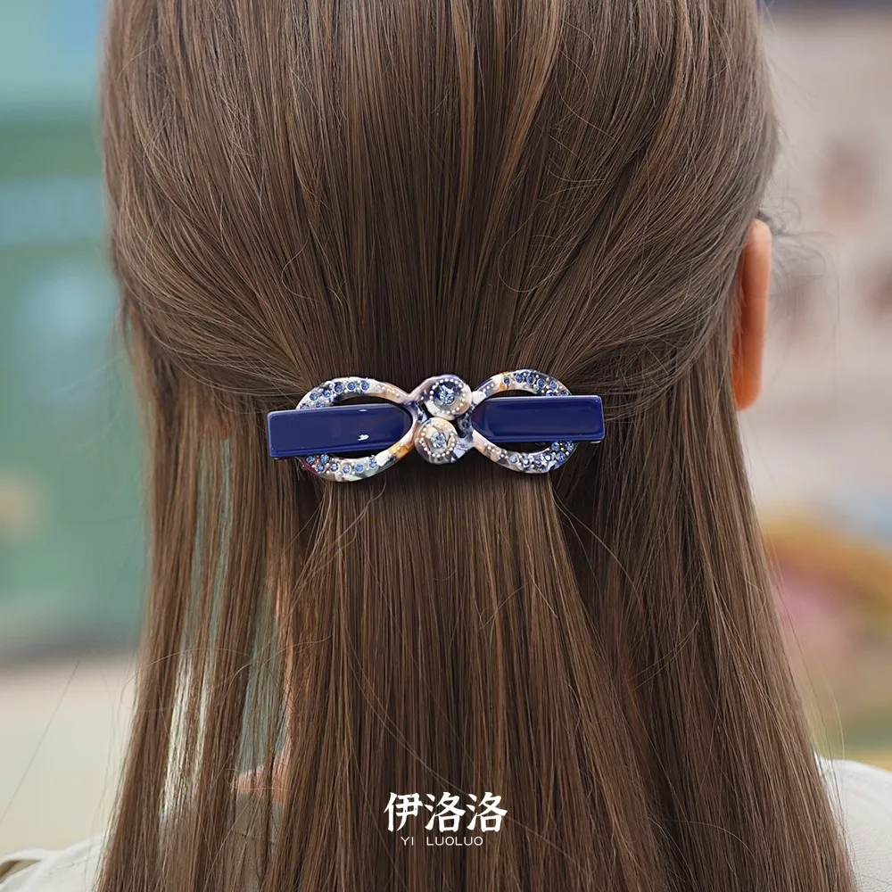 Women Headwear Girls Hairwear Korean Cute Hair Clips Vintage Bow Hair Barrette Fashion Rhinestone Hair Accessories For Women