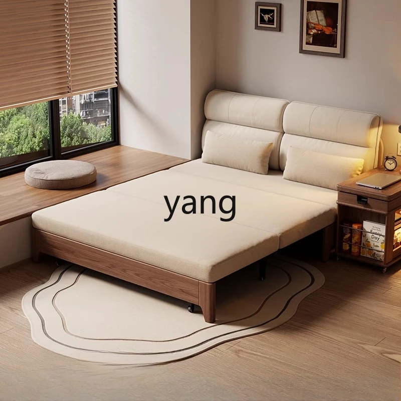 

LMM double 1.2 meters small apartment living room guest bedroom 1.5 meters solid wood folding sofa bed