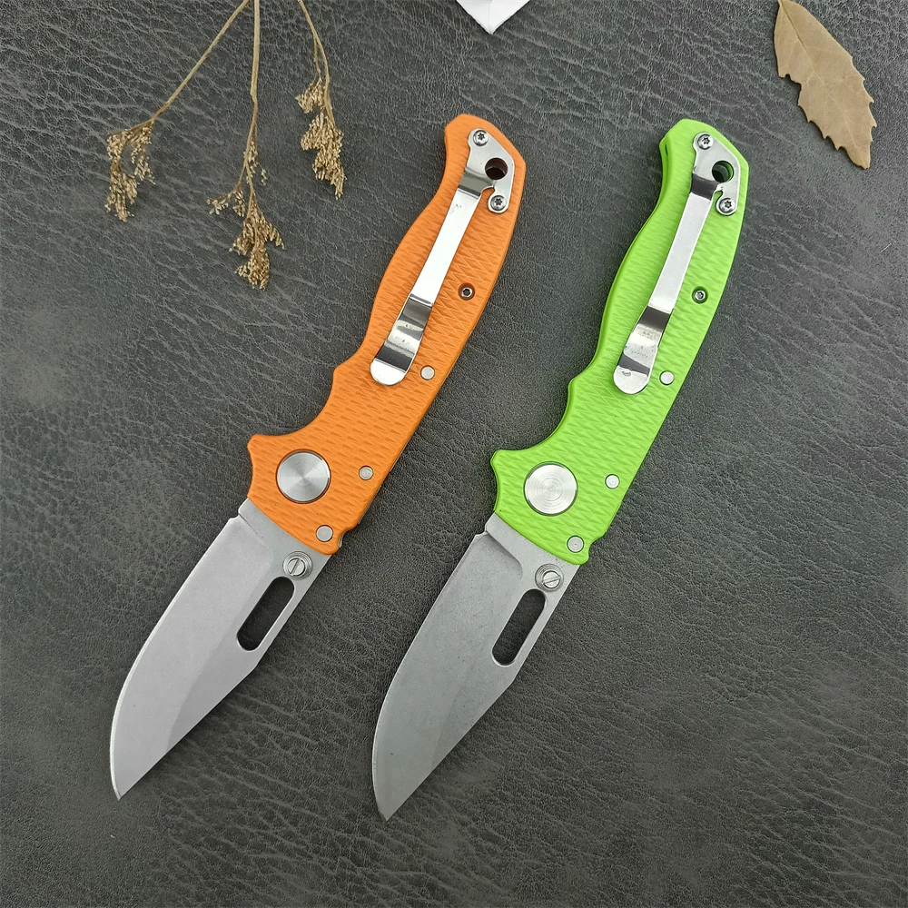 2 Colors Pocket Model AD20 Folding Knife D2 Blade Nylon Fibre Handle Outdoor Easy To Carry Knives Hunting Climbing Tool with Box