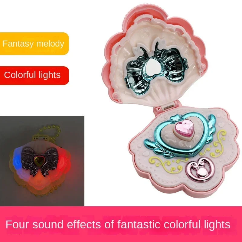 Kinder Simulatie Magische Ketting Licht Geluidseffecten Shell Sieraden Meisjes Toverstaf Huis Model Elektrisch Speelgoed Anime Modellen